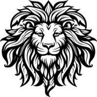 Lion, Minimalist and Simple Silhouette - illustration vector