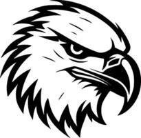 Eagle - Black and White Isolated Icon - illustration vector