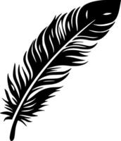 Feather, Minimalist and Simple Silhouette - illustration vector