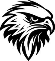halcón - negro y blanco aislado icono - ilustración vector
