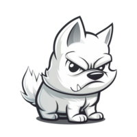 Angry cartoon dog illustration png