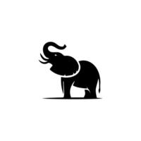 elefantes silueta, animal iconos, salvaje vida, bosque animales vector