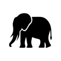 elefantes silueta, animal iconos, salvaje vida, bosque animales vector