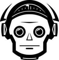 Robot, Minimalist and Simple Silhouette - illustration vector