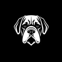 Boxer perro - minimalista y plano logo - ilustración vector