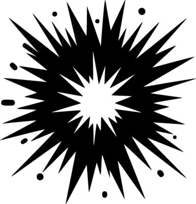 Explosion, Minimalist and Simple Silhouette - illustration