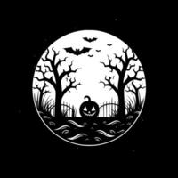 Halloween, Black and White illustration vector