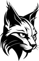 Wildcat, Black and White illustration vector