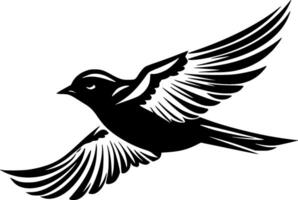 Sparrow, Minimalist and Simple Silhouette - illustration vector