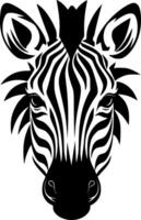 Zebra, Minimalist and Simple Silhouette - illustration vector