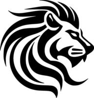 Lion, Black and White illustration vector