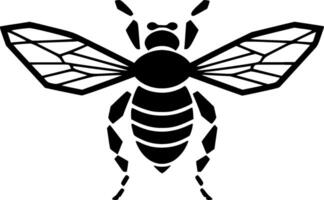 mosca - negro y blanco aislado icono - ilustración vector