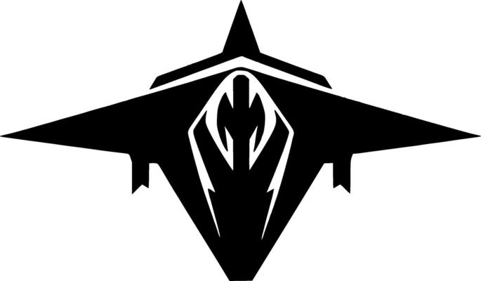 Fighter Jet, Minimalist and Simple Silhouette - illustration