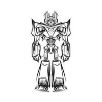 robot illustration design style vector