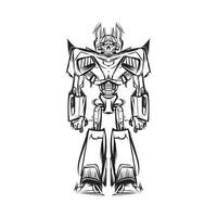 robot illustration design style vector