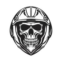 helmet with skull illustration design vector