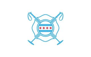 emblema Insignia chicago polo logo, chicago polo logo Clásico retro estilo vector