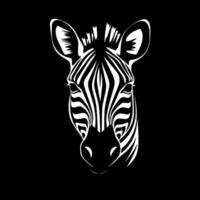 Zebra, Black and White illustration vector