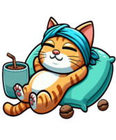 Funny Cat Relax png