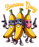 engraçado banana quadrilha desenho animado png