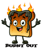 komisch verbrannt Toast Mann png