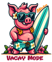 Aloha hawaiisch Schwein Urlaub Modus png