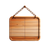 Pro wooden board on transparent background. png
