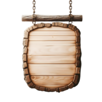 Pro wooden board on transparent background. png