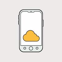 illustration of a smartphone icon flat design vector