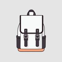 Flat illustration of a backpack vector