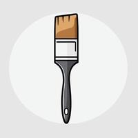 Flat cartoon style paint brush illustration design vector