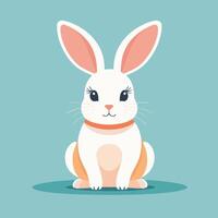 Rabbit cartoon illustration clip art design vector