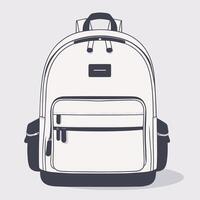 Flat illustration of a backpack vector