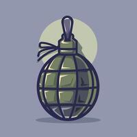 Grenade icon flat cartoon illustration vector