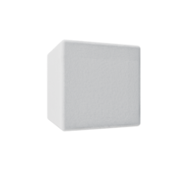 White leather cube isolated image png