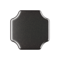 svart texturerad fyrkant form isolerat bild png