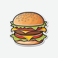 Delicious burger illustration flat drawing vector