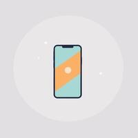 ilustración de un teléfono inteligente icono plano diseño vector