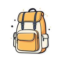 Flat illustration of a backpack vector