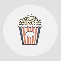 Cartoon popcorn bucket on white isolated background design vector