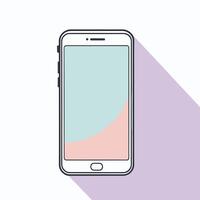 ilustración de un teléfono inteligente icono plano diseño vector