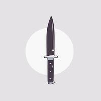 Cartoon style icon illustration of a knife flat artwork vector