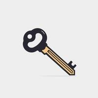 llave icono ilustración minimalista diseño vector