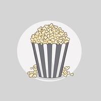 Cartoon popcorn bucket on white isolated background design vector