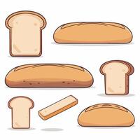 Freshly baked bread cartoon illustration artwork vector