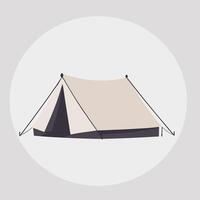 Colorful camping tent illustration isolated art vector