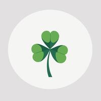 Green clover illustration simple flat design vector