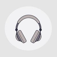 Headphones drawing illustration vector