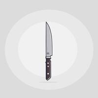 Cartoon style icon illustration of a knife flat artwork vector