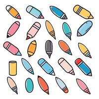 Hand-drawn style pen icon illustration design vector